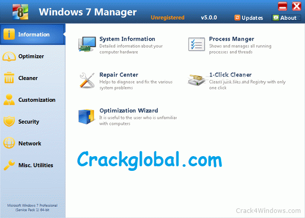 Windows 7 Manager 5.2.0 Crack + Full Keygen Free Download [Latest] 2022